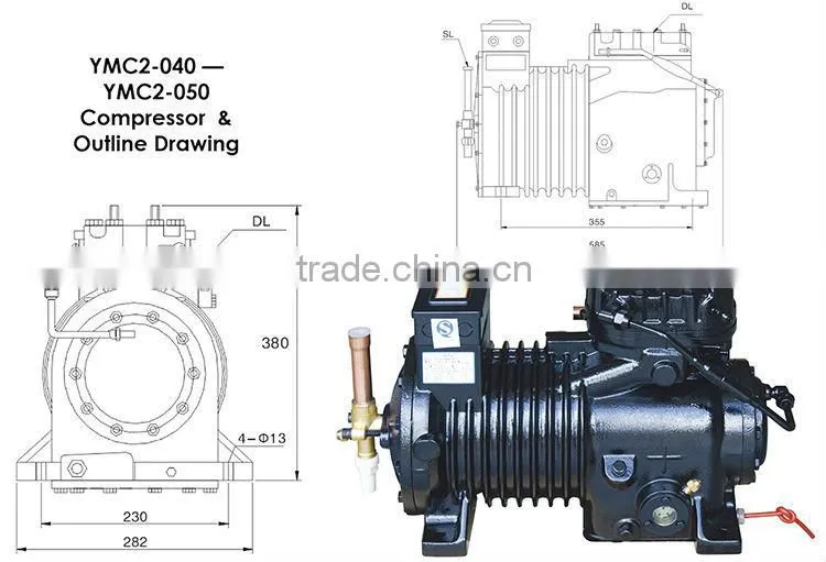 5 hp Hangzhou YEMOO semi-hermetic piston Copeland performer scroll compressor for walk in freezer
