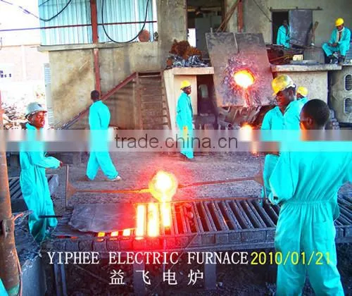 1500KG electric induction melting furnace for aluminum copper iron