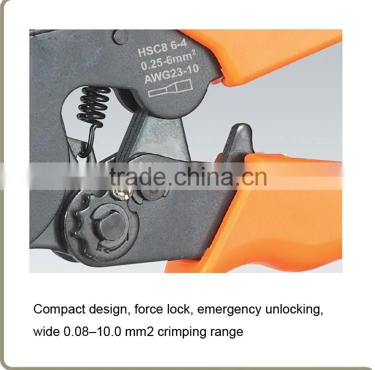 High quality mini-type self-adjustable HSC8 6-4 crimping tool