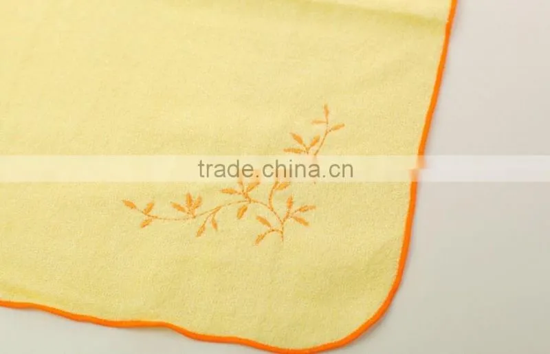 100% bamboo fiber light color OEM embroidery face towel