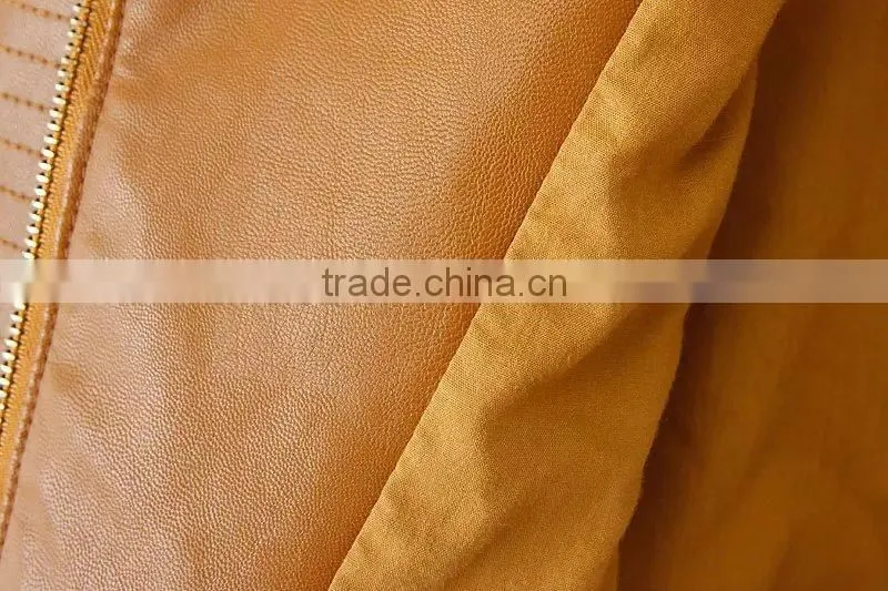 Most popular women leather jacket 2015 china