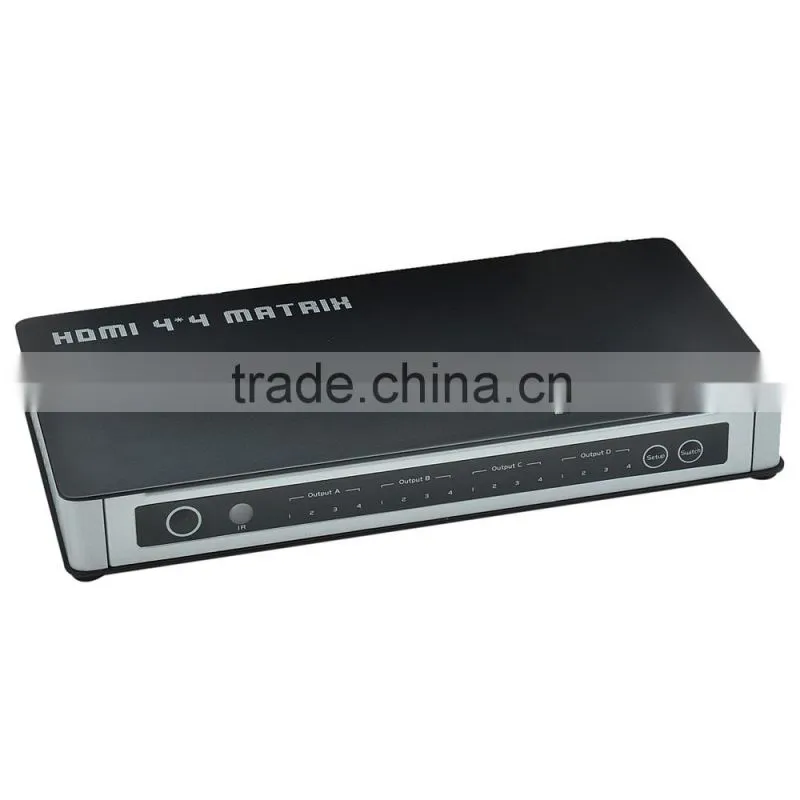 ultra hd 4k2k 2160p 4-input 4-output hdmi v1.4 hdmi matrix 4x4/ remote control via rs232/us plug