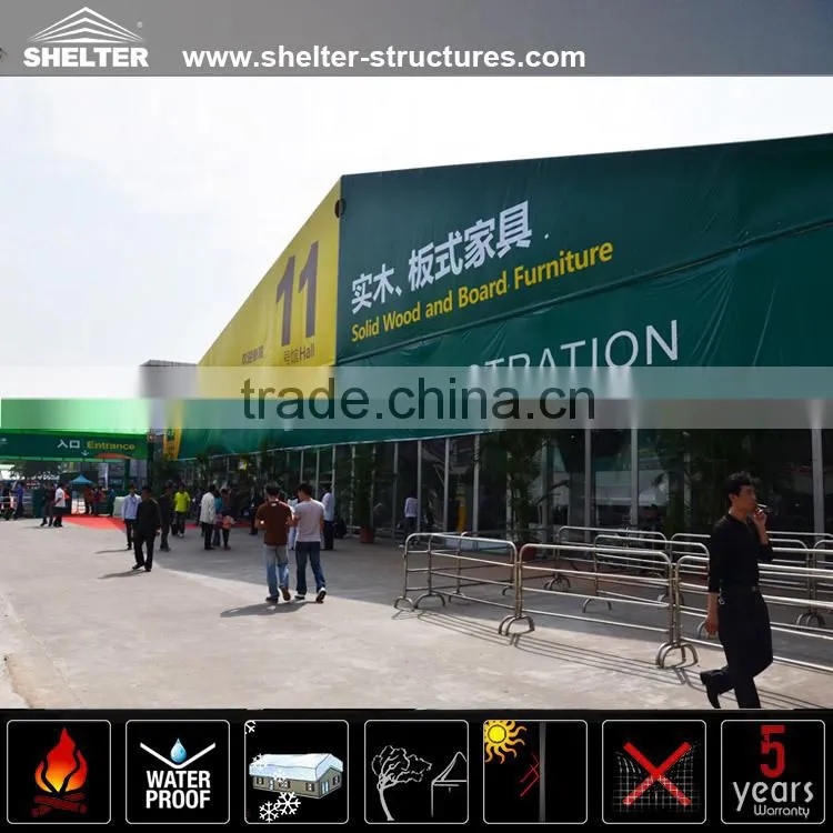 A shaped cost-effective furniture tent for event