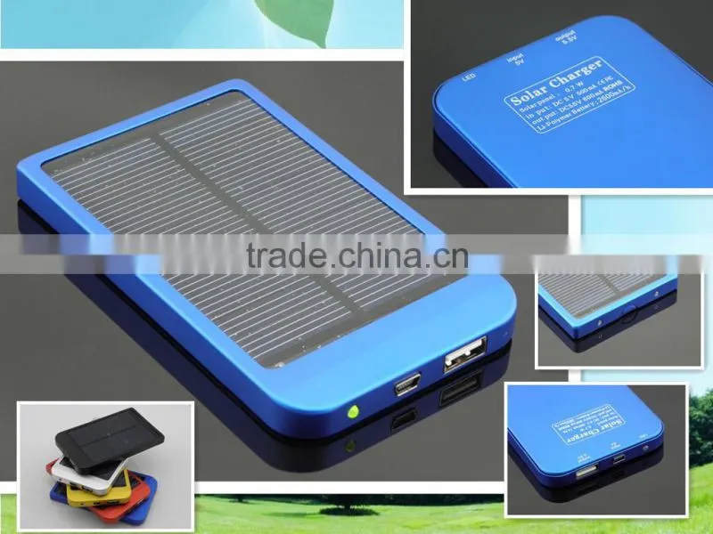 Mobile Accessories 2600mAh Travel Solar Charger Battery For Mobile Phone/Digital Camera/ PC/MP3