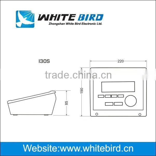 Weighing indicator,I30, RS232C ABS housing, High backlight display, with an adapter, 6000 divisions