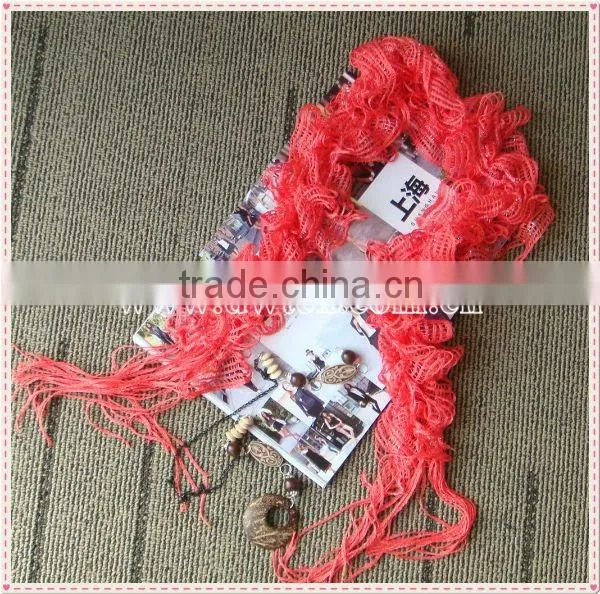 Fashion net pashmina scarf/scarves with charms
