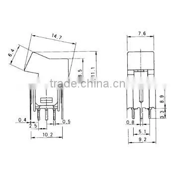 automotive double pole 3 position toggle switch