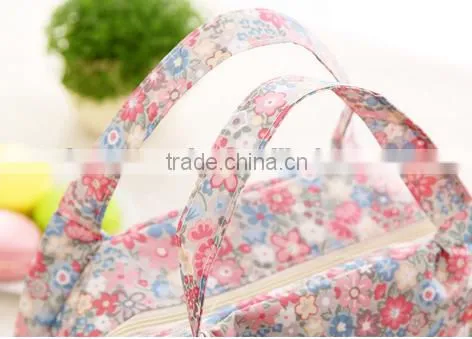 Promotion flowers printing design lunch bag for offices china supplier