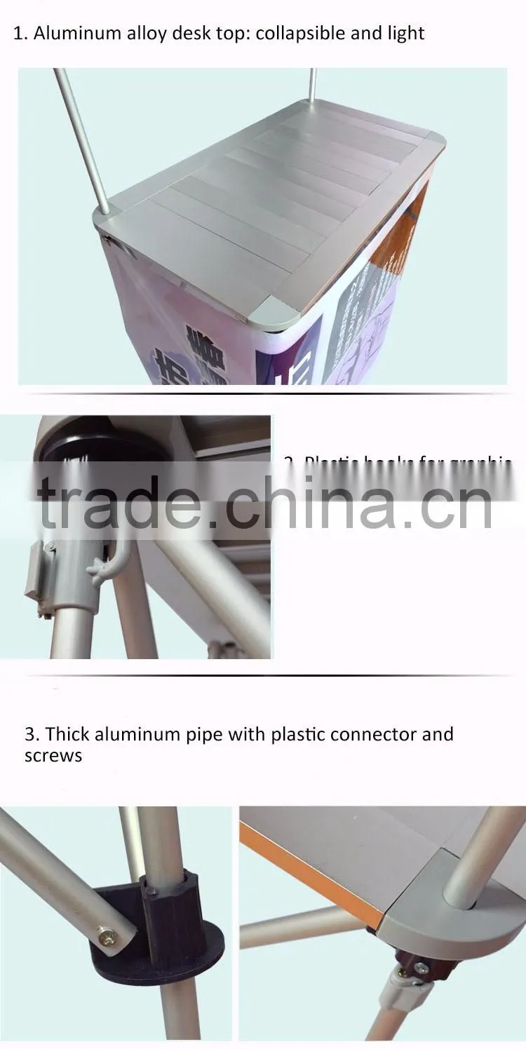 JC portable aluminum Counter Table Promotional Table