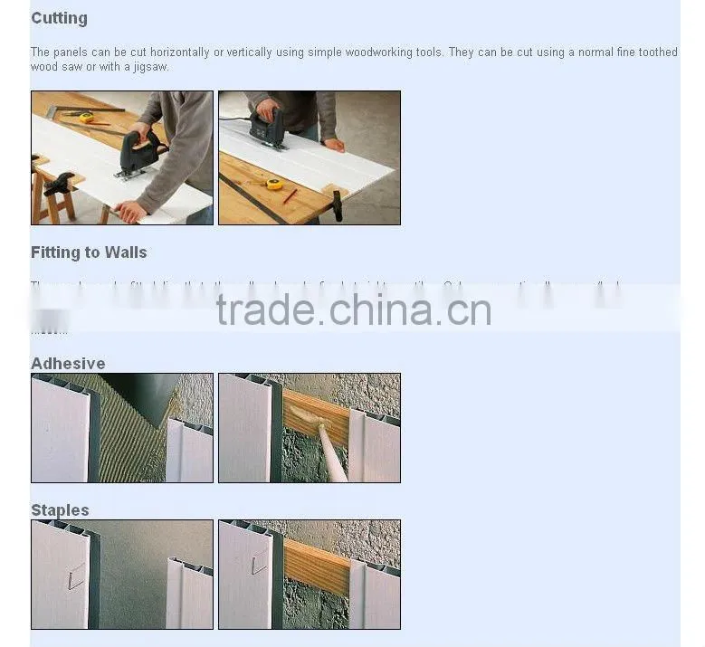 PVC Laminated Wall Cladding for interior decoration
