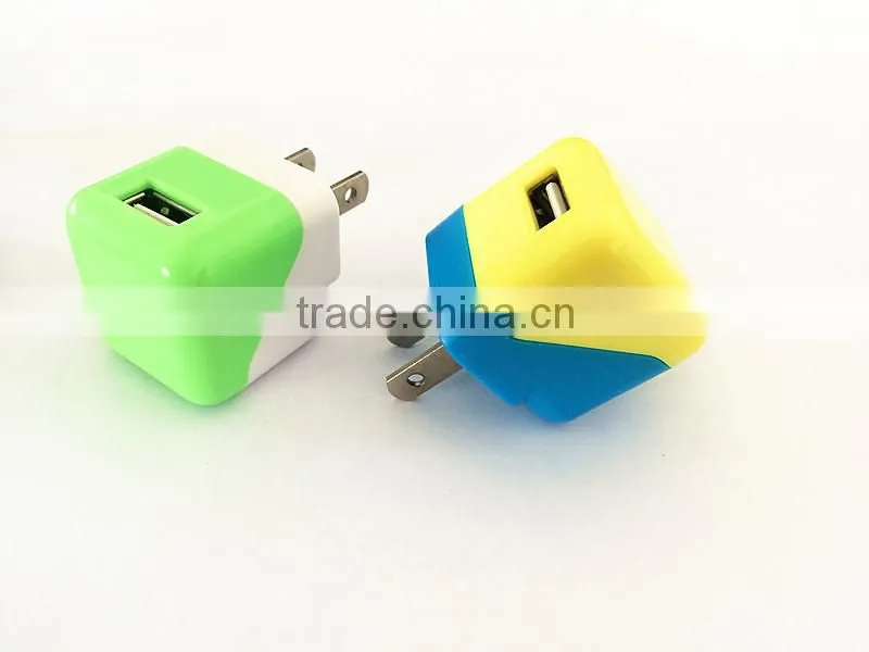 Mobile phone accessories 5V 1A portable cell phone charger with US folding plug for iPhone HTC