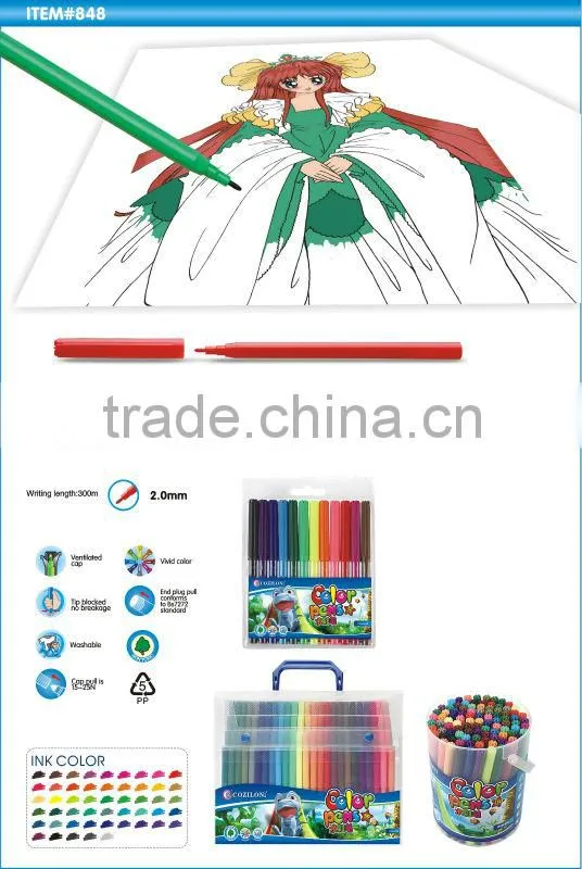 18pcs Fibre tip pen item#848