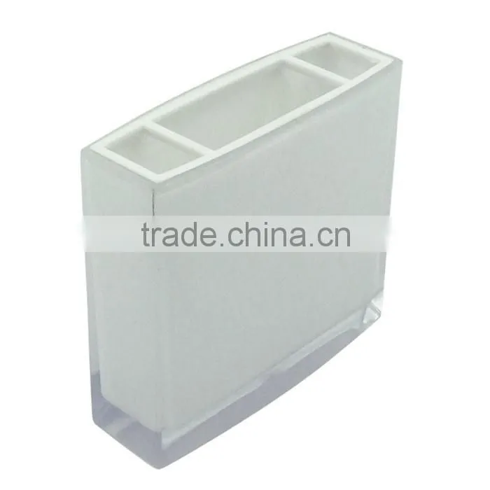 newest design white retangular plastic tooth brush holder