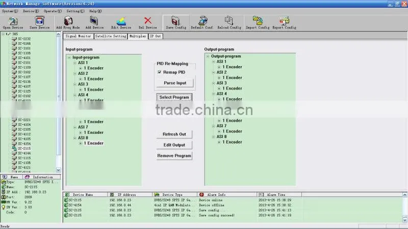 8RF input to IP Converter/Gateway(64SPTS/multicast)out) /DVB-S to IPTV