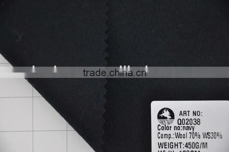 wholesale super fine Wool Cashmere woollen china fabric manufactrurer for coats