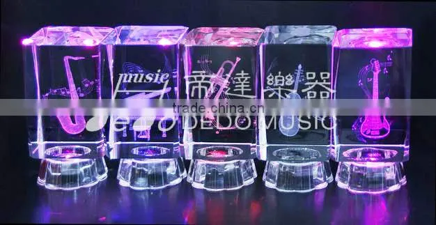Trumpet3d crystal laser engraving gifts