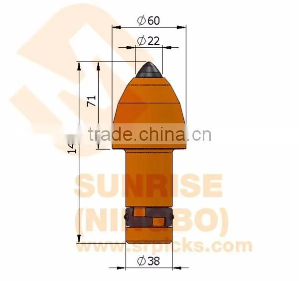 AM105 mining roadheader pick cutter spare parts tbm cutter bit