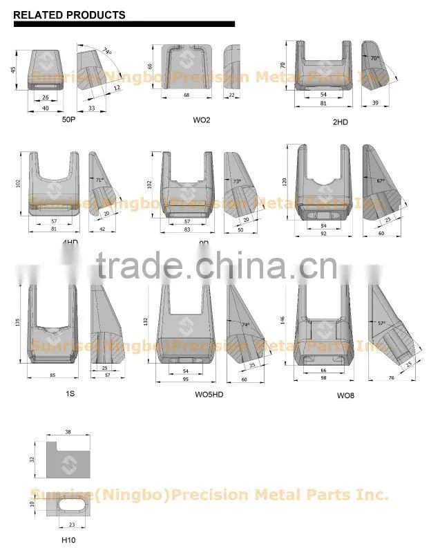 WO2 Auger Drilling Cutting Tooth Pockets