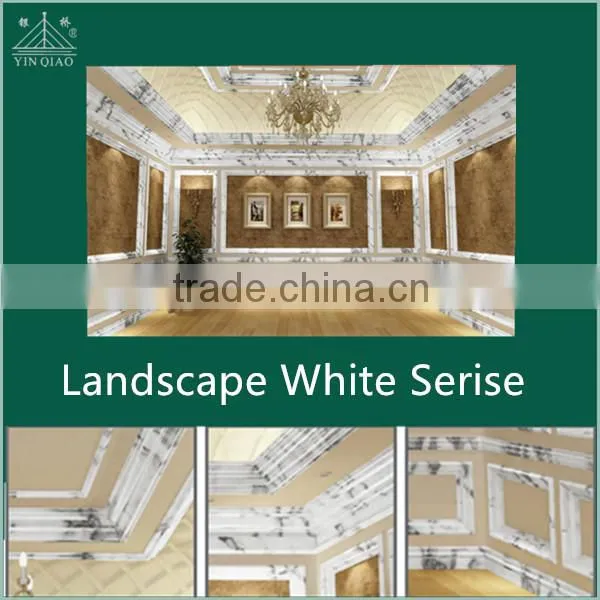 China Plastic Profiles Type PS Decoration Moulding/ Molduras /Baseboard