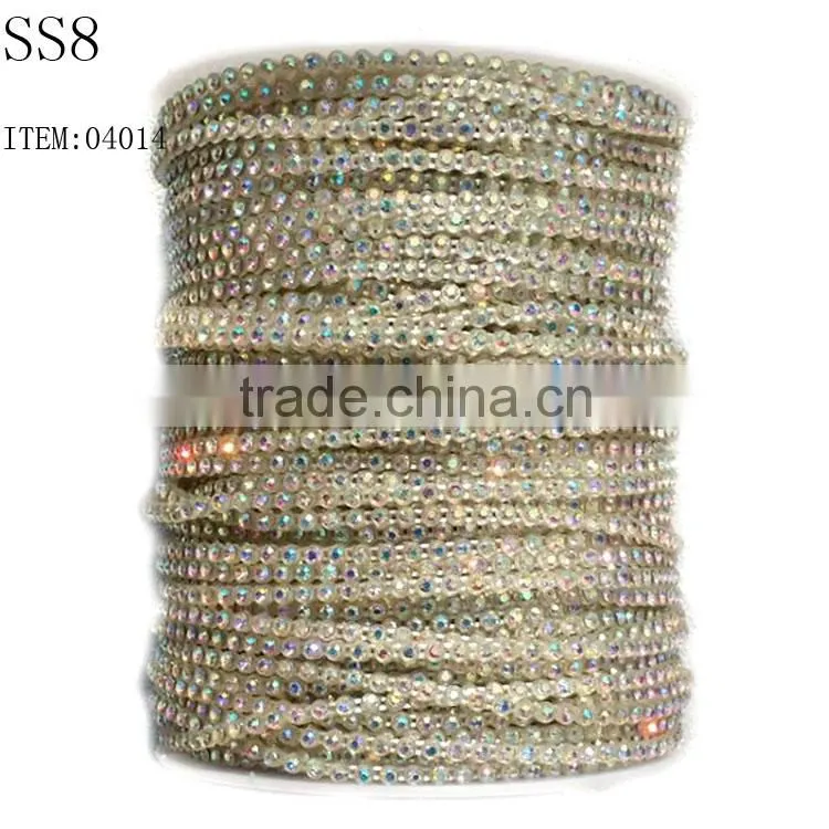 SS8 single rhinestone cup chain