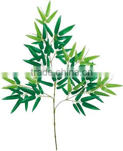 Artificial gold bamboo leaves with four branches