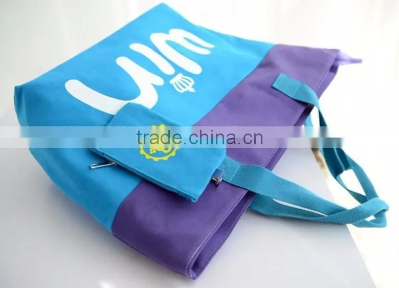 2016 newest custom cheap price cotton tote bag with zipper