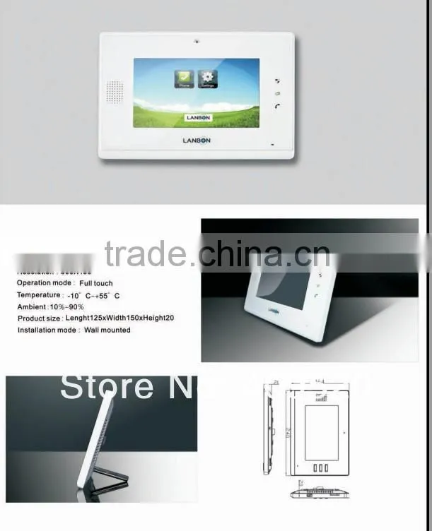 Hot-sale PLC digital wireless video intercom kit for villas/wireless video door phone system for villa