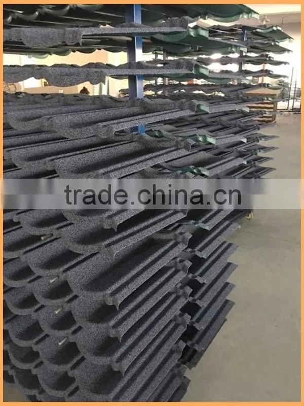 Red Color Stone Coated Metal Roofing Tile With Modern Classical Roof Tile