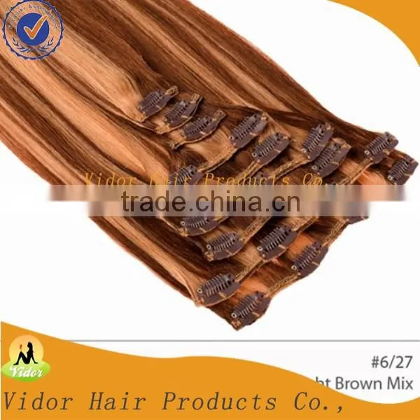 Dark Color Very Soft Tangle Free Clip Hair Extension