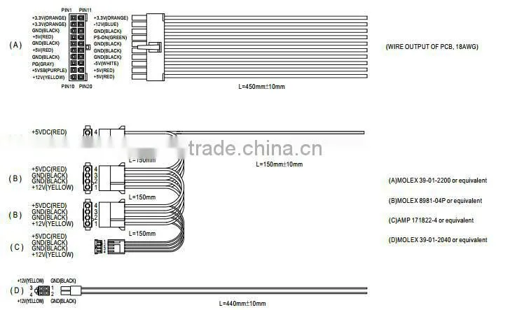CE EMC approved meanwell ipc-300a industrial 300w 1U computer power supply