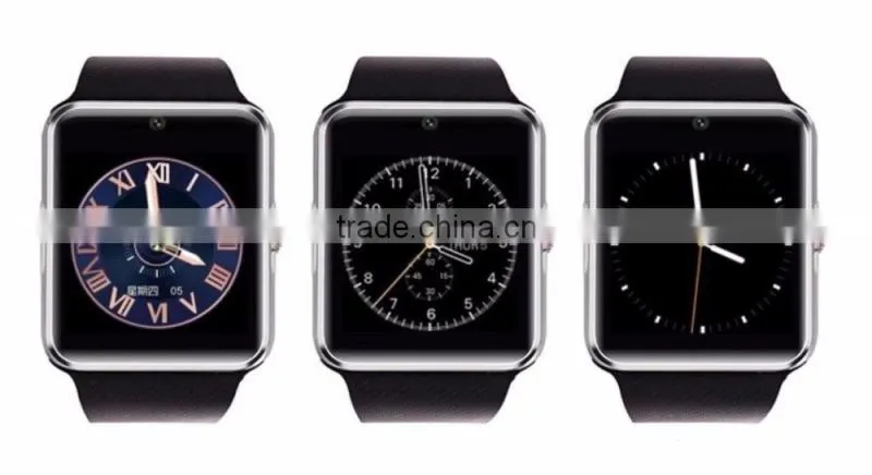 GT08 Smart Watch Compatible Platform IOS Android With Pedometer Camera Monitoring Sleep Sedentary Reminder for iPhone Samsung Ga