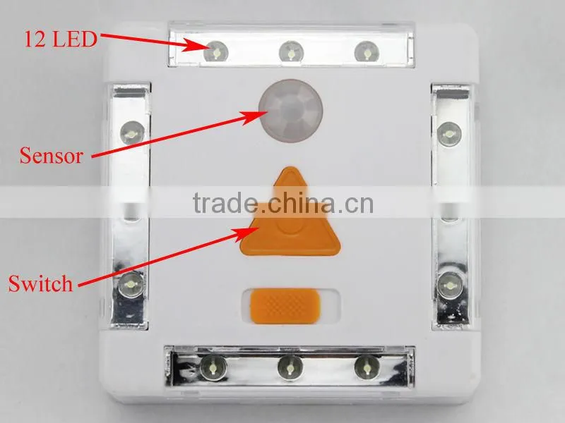 4 LED Sensor Light with Motion Sensor Light Switch