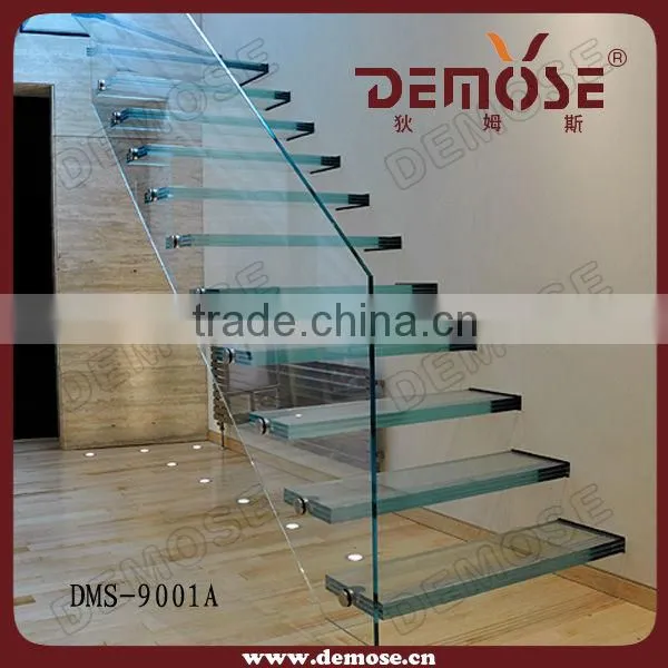 stainless steel glass and oak spiral staircase