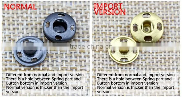 Eco-friendly product metal 2 part snap button for coat