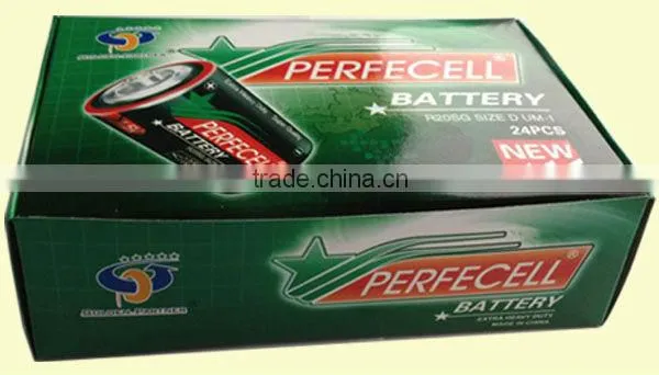 Top Seller Zn-MnO2 Battery Batteries Price Size D R20 UM-1