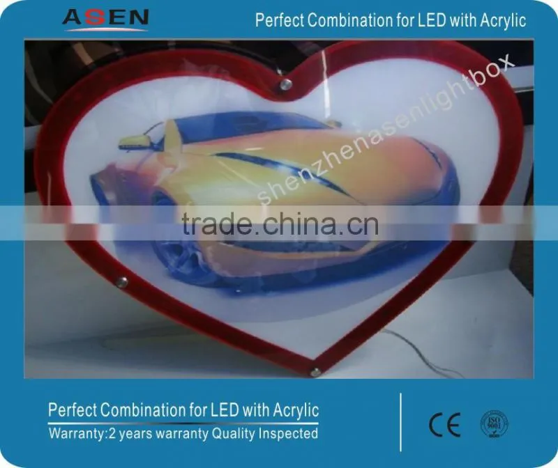 High Quality Custom Shape Crystal Acrylic LED Light Box