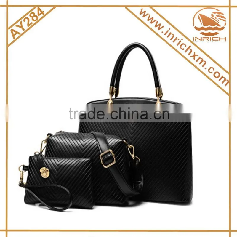 High-end European and American fashion handbags handbag 2016 new 3pcs bag set