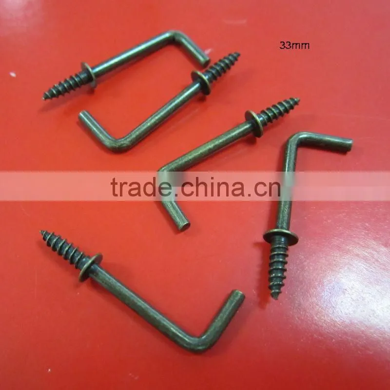 Metal 7 shaped eye screws, screws eys for wood