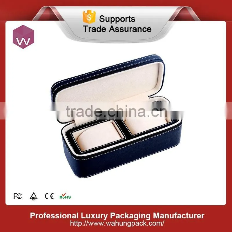 Real Leather Black Color Watch Box For Man With Custom Logo