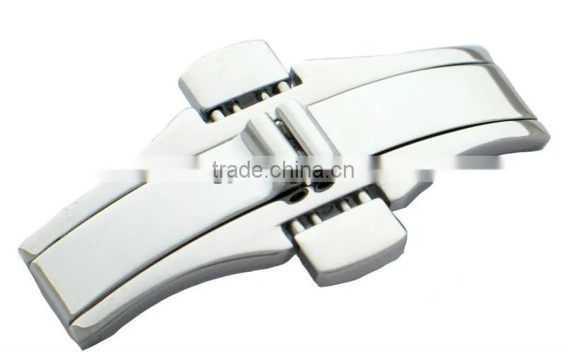 Stainless Steel butterfly clasp watch buckle for china watches and bracelets for gentleman watches men