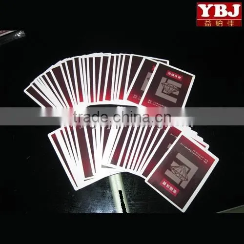custom design transparent plastic playing card