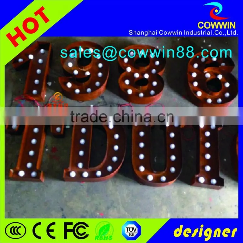 Outdoor LED Lighted Marquee Sign Metal Alphabet letter Good quality