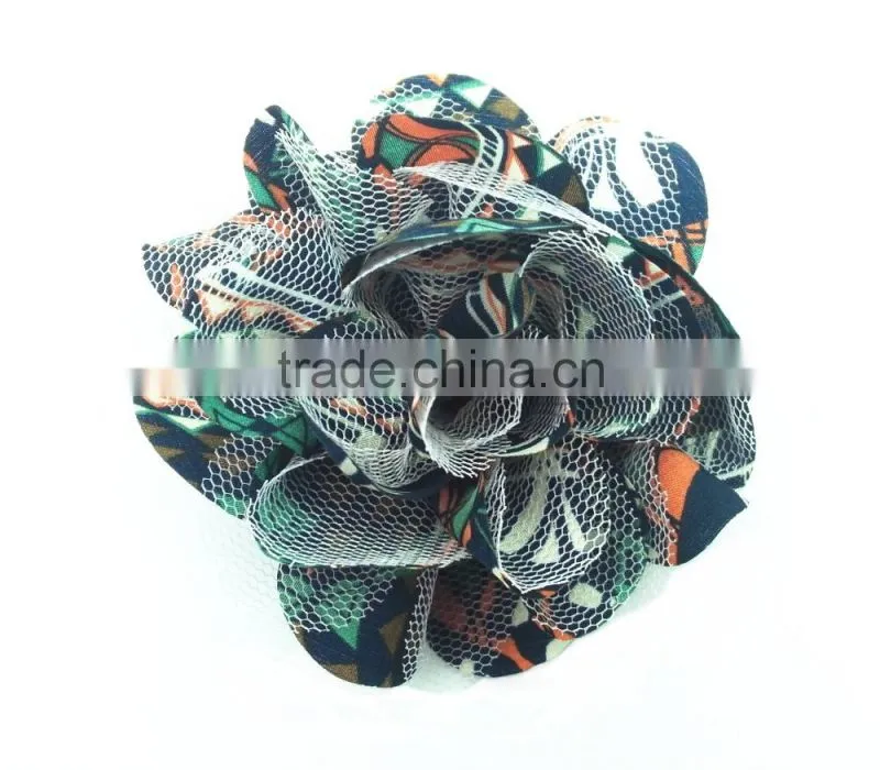 New design fancy fabric flower brooch for ladies