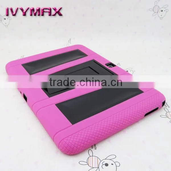 Fancy hybrid tablet case for samsung T530 dual protective case