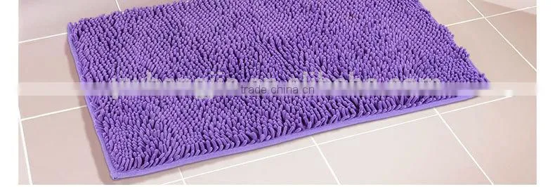 Chenille bath mat
