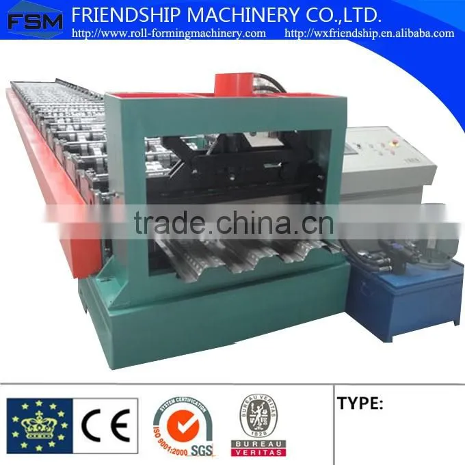 Floor Decking Panel Cold Roll Forming Machine,1.2-2.0mm GI Steel