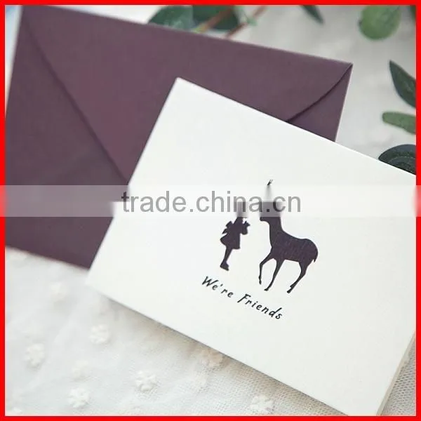Custom Printing Paper Greeting Card with Envelope Wholesale