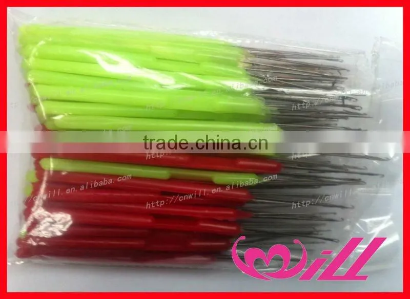 micro rings loop tool loop threader pulling needle used with hair plier and beads for human hair feather extension tools