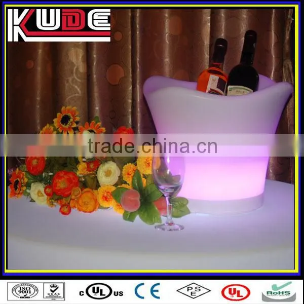 Remote control led lighted plastic ice bucket