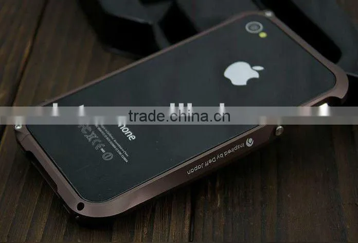 high quality novelty Durable Aluminium Metal Bumper Cover Case for iphone 4 4S